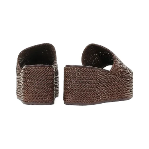 Interwoven Platform Wedge Sandals