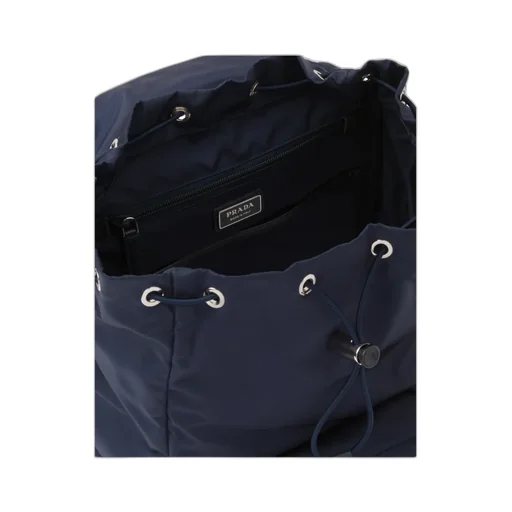 Prada Logo Plaque Buckled Backpack