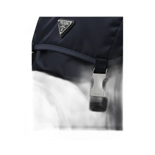Prada Logo Plaque Buckled Backpack