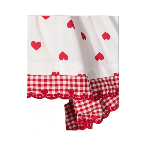 Monnalisa Heart-Printed Ruffled Skirt
