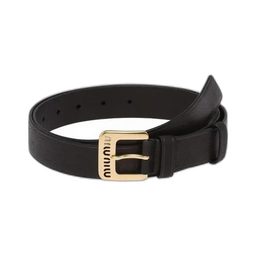 Miu Miu Cut-Out Logo Embossed Buckled Belt