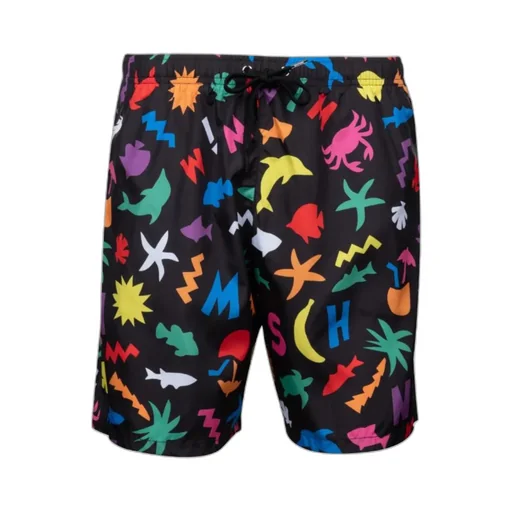 Black Printed Shorts