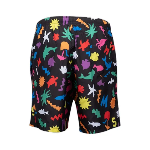 Black Printed Shorts