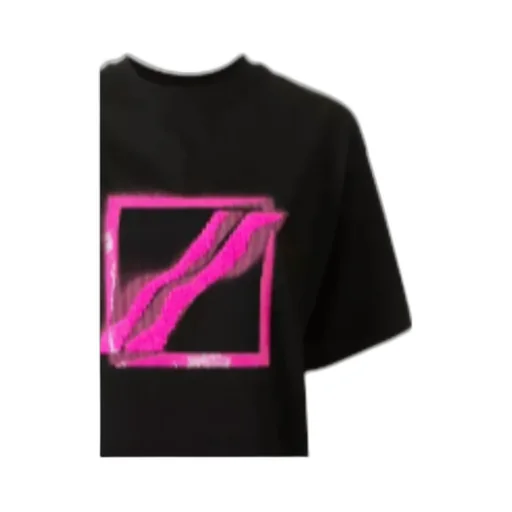 Sequin-Logo Cotton T-Shirt