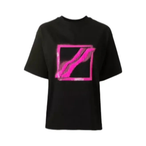 Sequin-Logo Cotton T-Shirt
