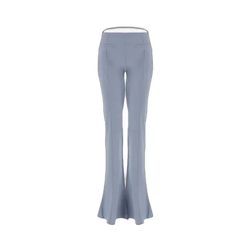 Wool-Blend Flared Trousers
