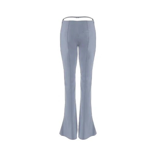 Wool-Blend Flared Trousers