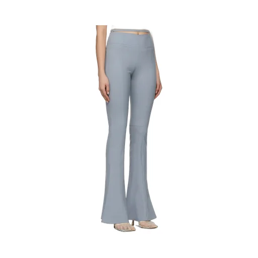 Wool-Blend Flared Trousers