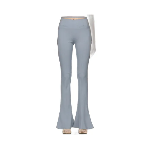 Wool-Blend Flared Trousers