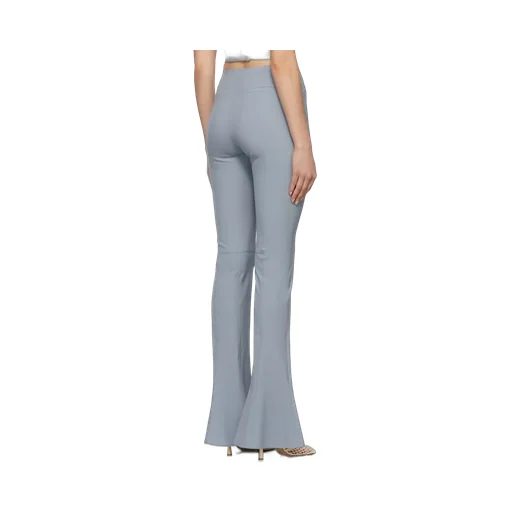 Wool-Blend Flared Trousers