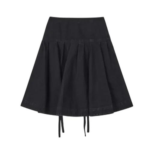 Tied-Waist A-Line Skirt