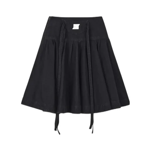 Tied-Waist A-Line Skirt