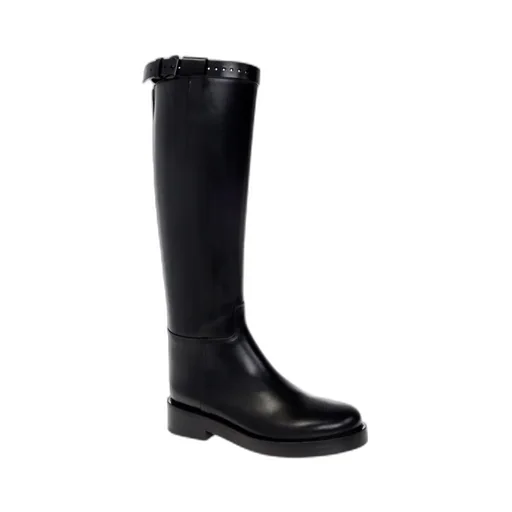 Ann Demeulemeester Buckle Detailed Round Toe Boots