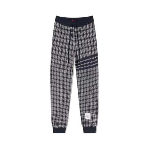 Thom Browne Check-Pattern Drawstring Track Pants