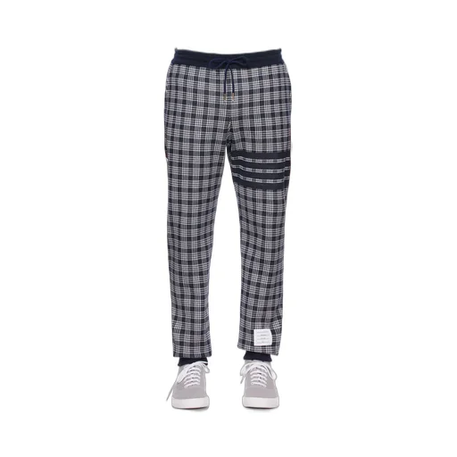 Thom Browne Check-Pattern Drawstring Track Pants
