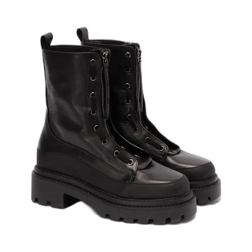 Leather 60Mm Combat Boots