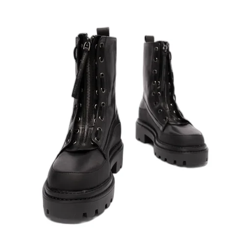 Leather 60Mm Combat Boots