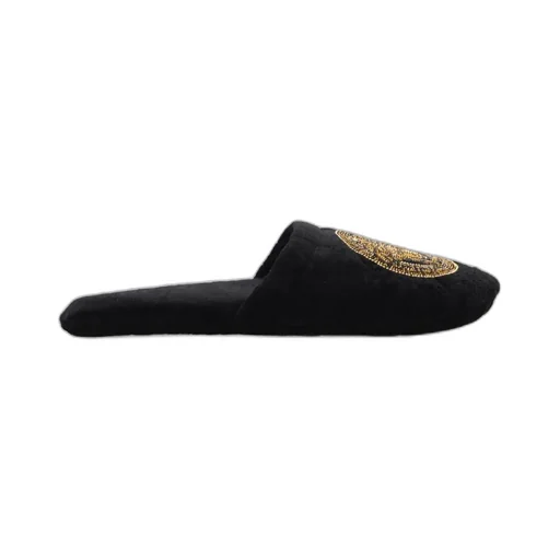 Versace Medusa Head Embellished Slippers