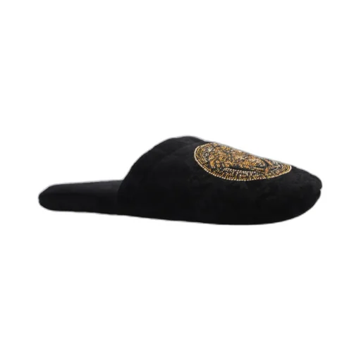 Versace Medusa Head Embellished Slippers