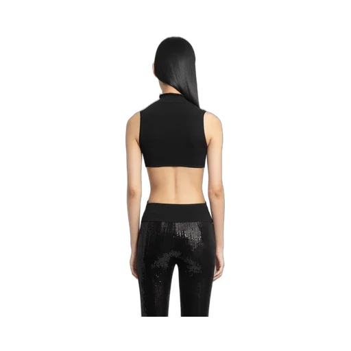 Ribbed-Knit Cut-Out Top