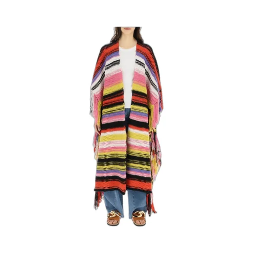 Striped Knitted Cardi-Coat
