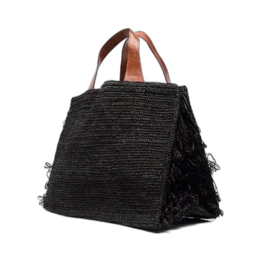 Ibeliv Onja Woven Fringed Tote Bag