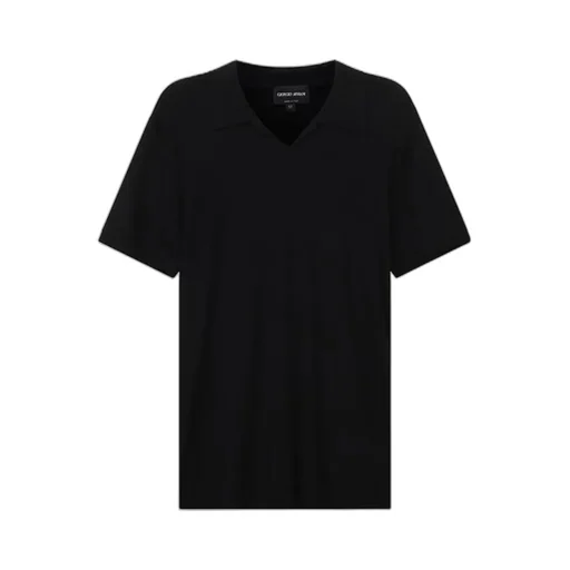 Giorgio Armani Stretch Short-Sleeved Jersey Polo Shirt