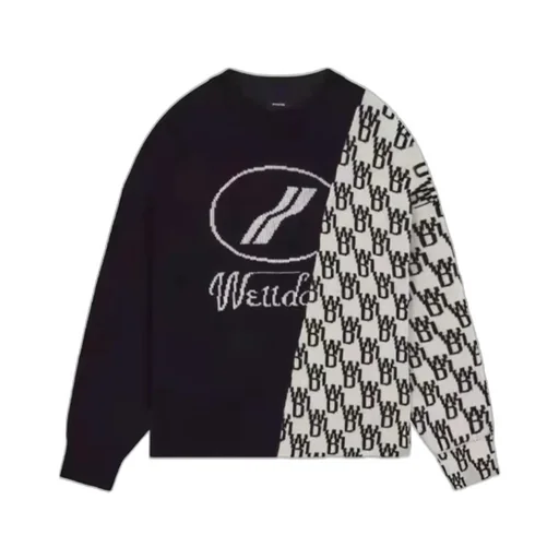 Logo Splicing Sweater