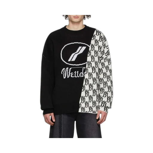 Logo Splicing Sweater