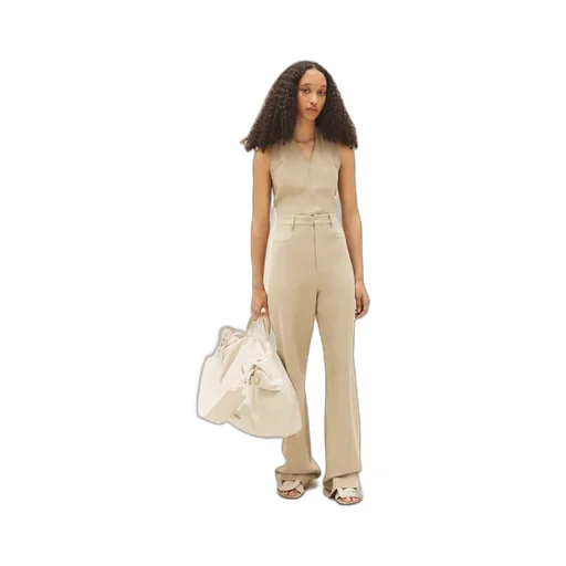 Jacquemus Le Pantalon Sauge High-Waist Flare Pants
