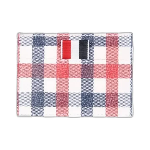 Thom Browne Iconic Stripe Checked Card Holder