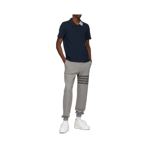 Ribbed Short-Sleeve Polo Shirt