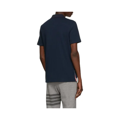 Ribbed Short-Sleeve Polo Shirt