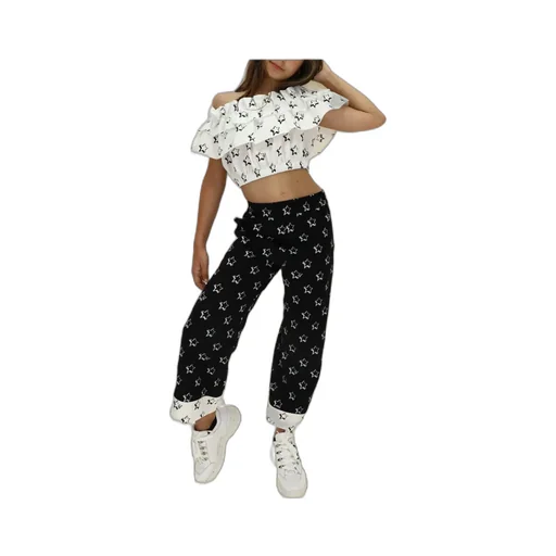 Star Printed Twill Trousers