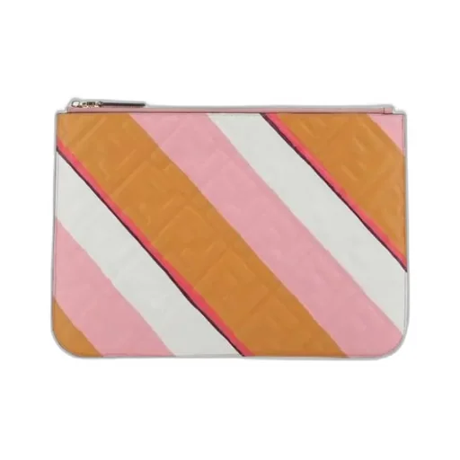 Fendi Allover Debossed Logo Print Wallet