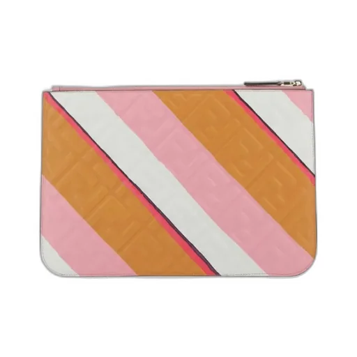 Fendi Allover Debossed Logo Print Wallet