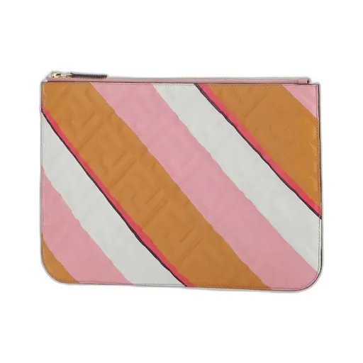 Fendi Allover Debossed Logo Print Wallet