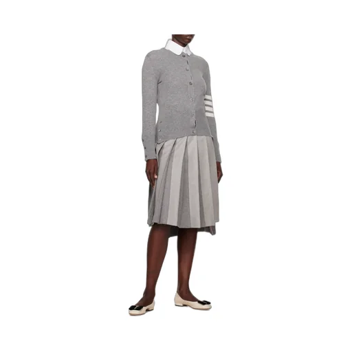 Thom Browne 4-Bar Striped Buttoned Cardigan