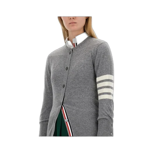 Thom Browne 4-Bar Striped Buttoned Cardigan