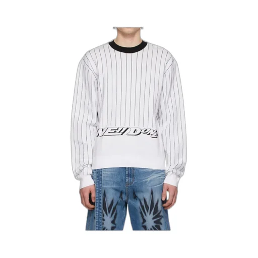Striped Logo Round Neck Sweater
