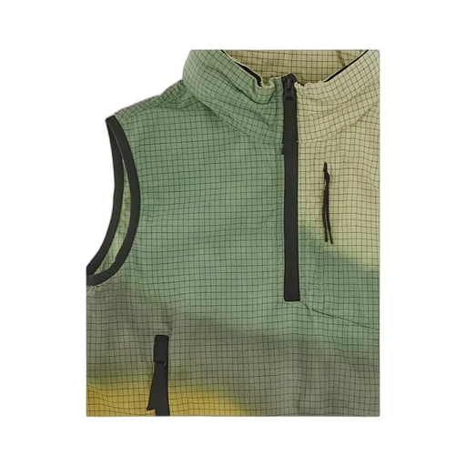 High-Necked Sleeveless Casual Jacket