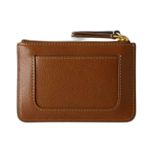 Mulberry Logo Engraved Zipped Coin Pouch