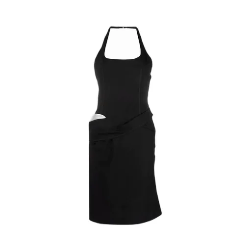 Asymmetric Halterneck Dress