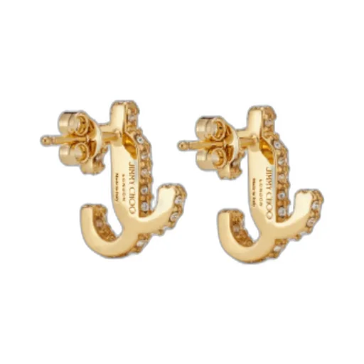 Jimmy Choo Logo Plaque Embellished Earrings