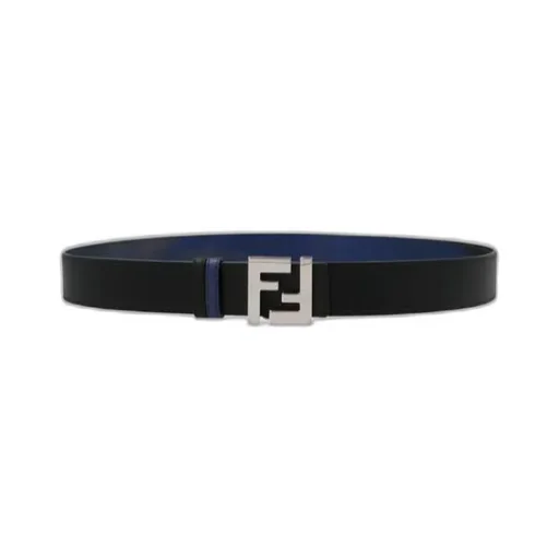 Abstract-Print Leather Belt