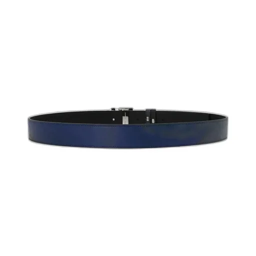 Abstract-Print Leather Belt