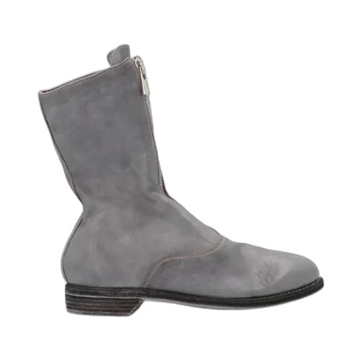 Round Head Zipper Ankle Boots
