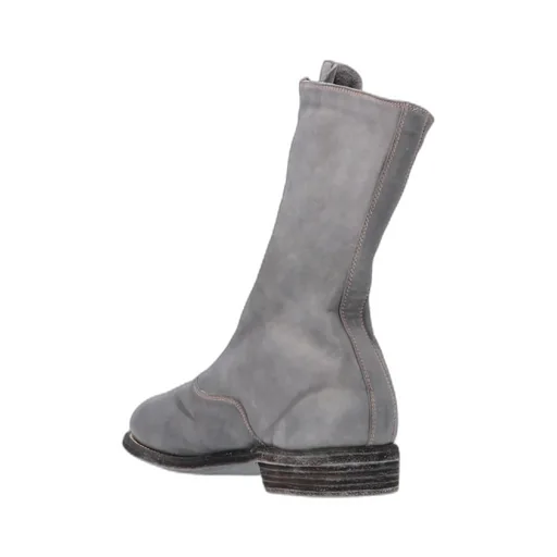 Round Head Zipper Ankle Boots