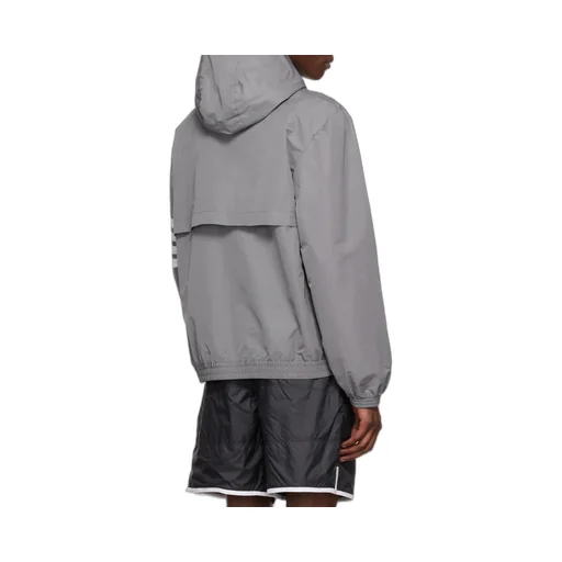 Thom Browne Ripstop Mesh 4-Bar Hooded Zip-Up Jacket
