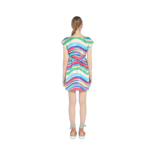 Printed Short-Sleeved Dress